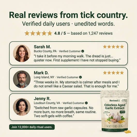 Revived Aged Garlic — real reviews from tick country, verified daily users